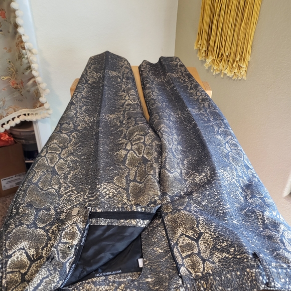 Metallic Gold Snakeskin Trousers - Picture 13 of 14